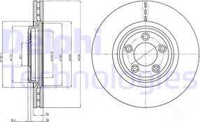 Delphi BG4203C - Тормозной диск autospares.lv