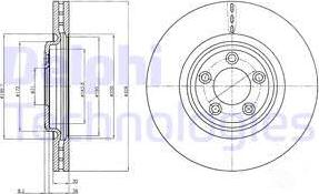 Delphi BG4203 - Тормозной диск autospares.lv