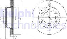 Delphi BG4211 - Тормозной диск autospares.lv