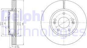 Delphi BG4281C - Тормозной диск autospares.lv