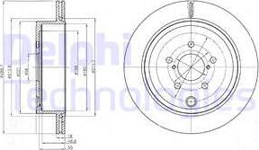 Delphi BG4288 - Тормозной диск autospares.lv