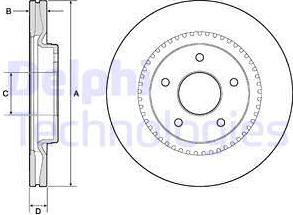 Delphi BG4283 - Тормозной диск autospares.lv