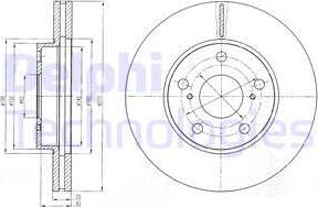 Delphi BG4234 - Тормозной диск autospares.lv