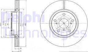 Delphi BG4236C - Тормозной диск autospares.lv