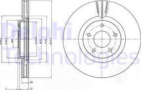 Delphi BG4231C - Тормозной диск autospares.lv