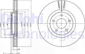 Delphi BG4231 - Тормозной диск autospares.lv