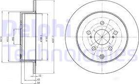 Delphi BG4237 - Тормозной диск autospares.lv