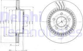 Delphi BG4226C - Тормозной диск autospares.lv