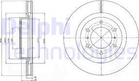 Delphi BG4228 - Тормозной диск autospares.lv