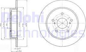 Delphi BG4222 - Тормозной диск autospares.lv