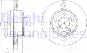 Delphi BG4227C - Тормозной диск autospares.lv