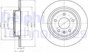 Delphi BG4279-C - Тормозной диск autospares.lv