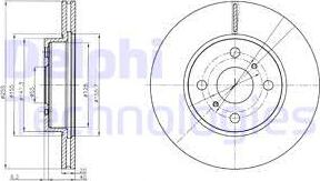 Delphi BG4274 - Тормозной диск autospares.lv