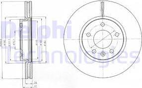 Delphi BG4278C-18B1 - Тормозной диск autospares.lv