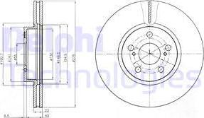 Delphi BG4277 - Тормозной диск autospares.lv