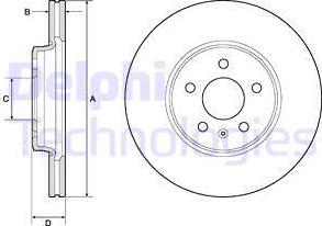 Delphi BG4799C - Тормозной диск autospares.lv
