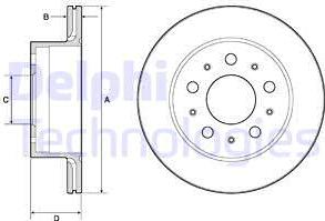 Delphi BG4796C - Тормозной диск autospares.lv