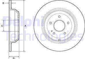 Delphi BG4791C - Тормозной диск autospares.lv