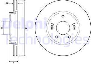 Delphi BG4745C-18B1 - Тормозной диск autospares.lv