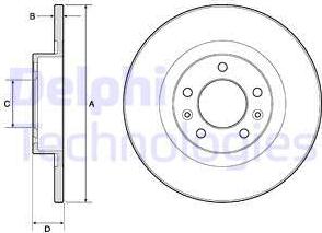 Delphi BG4748C-18B1 - Тормозной диск autospares.lv