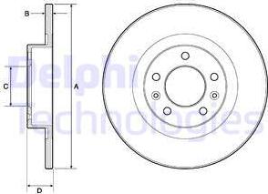 Delphi BG4748C - Тормозной диск autospares.lv