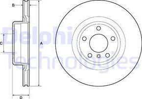 Delphi BG4755C - Тормозной диск autospares.lv