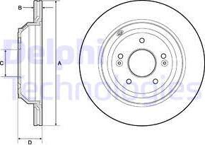 Delphi BG4756C - Тормозной диск autospares.lv