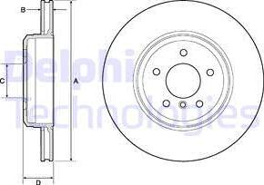 Delphi BG4753C - Тормозной диск autospares.lv