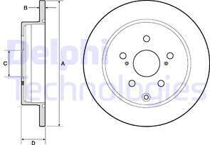 Delphi BG4757C-18B1 - Тормозной диск autospares.lv