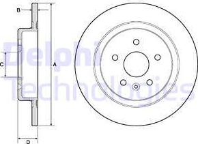 Delphi BG4760C - Тормозной диск autospares.lv