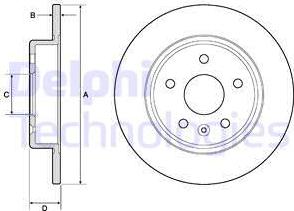 Delphi BG4761C-18B1 - Тормозной диск autospares.lv