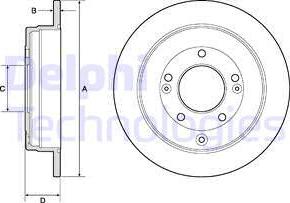 Delphi BG4767C - Тормозной диск autospares.lv