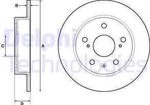 Delphi BG4709C-18B1 - Тормозной диск autospares.lv