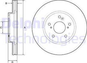 Delphi BG4785C - Тормозной диск autospares.lv