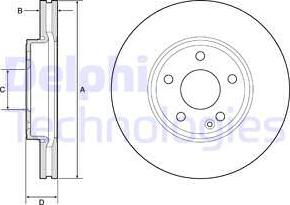 Delphi BG4788C - Тормозной диск autospares.lv