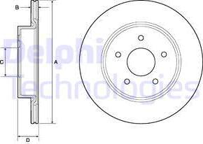 Delphi BG4779C - Тормозной диск autospares.lv