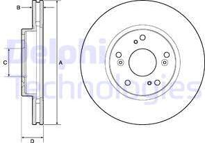 Delphi BG4774C - Тормозной диск autospares.lv