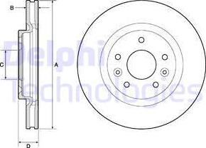 Delphi BG4770C - Тормозной диск autospares.lv