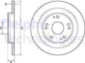 Delphi BG4773C - Тормозной диск autospares.lv