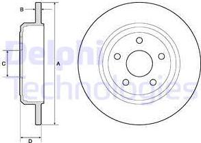 Delphi BG4772C - Тормозной диск autospares.lv