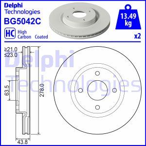 Delphi BG5042C - Тормозной диск autospares.lv