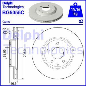 Delphi BG5055C - Тормозной диск autospares.lv