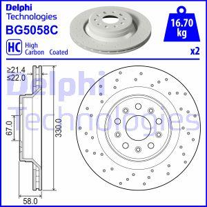 Delphi BG5058C - Тормозной диск autospares.lv