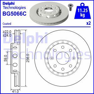 Delphi BG5066C - Тормозной диск autospares.lv