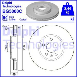 Delphi BG5000C - Тормозной диск autospares.lv