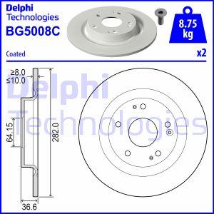 Delphi BG5008C - Тормозной диск autospares.lv