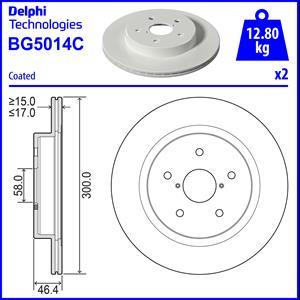 Delphi BG5014C-18B1 - Тормозной диск autospares.lv