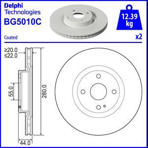 Delphi BG5010C - Тормозной диск autospares.lv