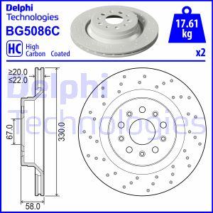 Delphi BG5086C - Тормозной диск autospares.lv