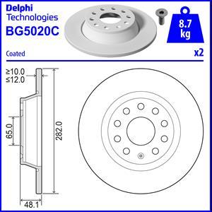 Delphi BG5020C - Тормозной диск autospares.lv